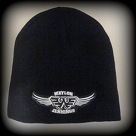 WAYLON JENNINGS   - Embroidered Beanie- One Size Fits All